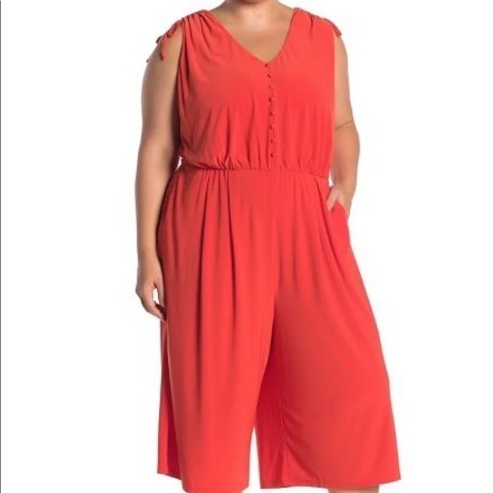 Eliza J orange sleeveless jumpsuit size 1X